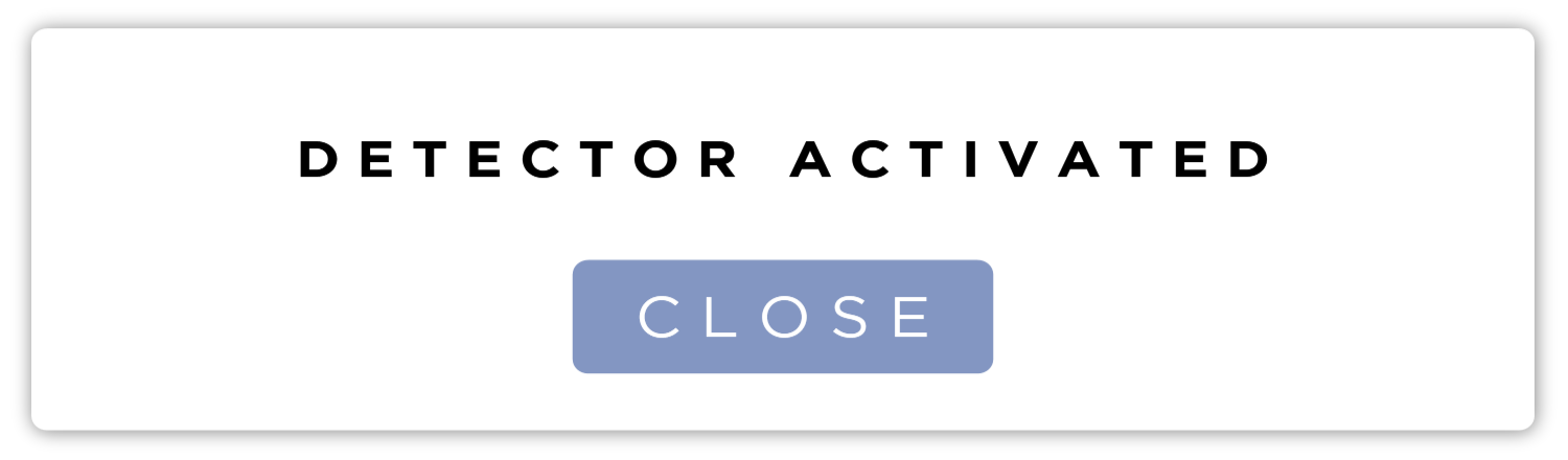 Activate Detector Dialog Complete
