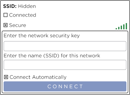 Connect to Available Wi-Fi network