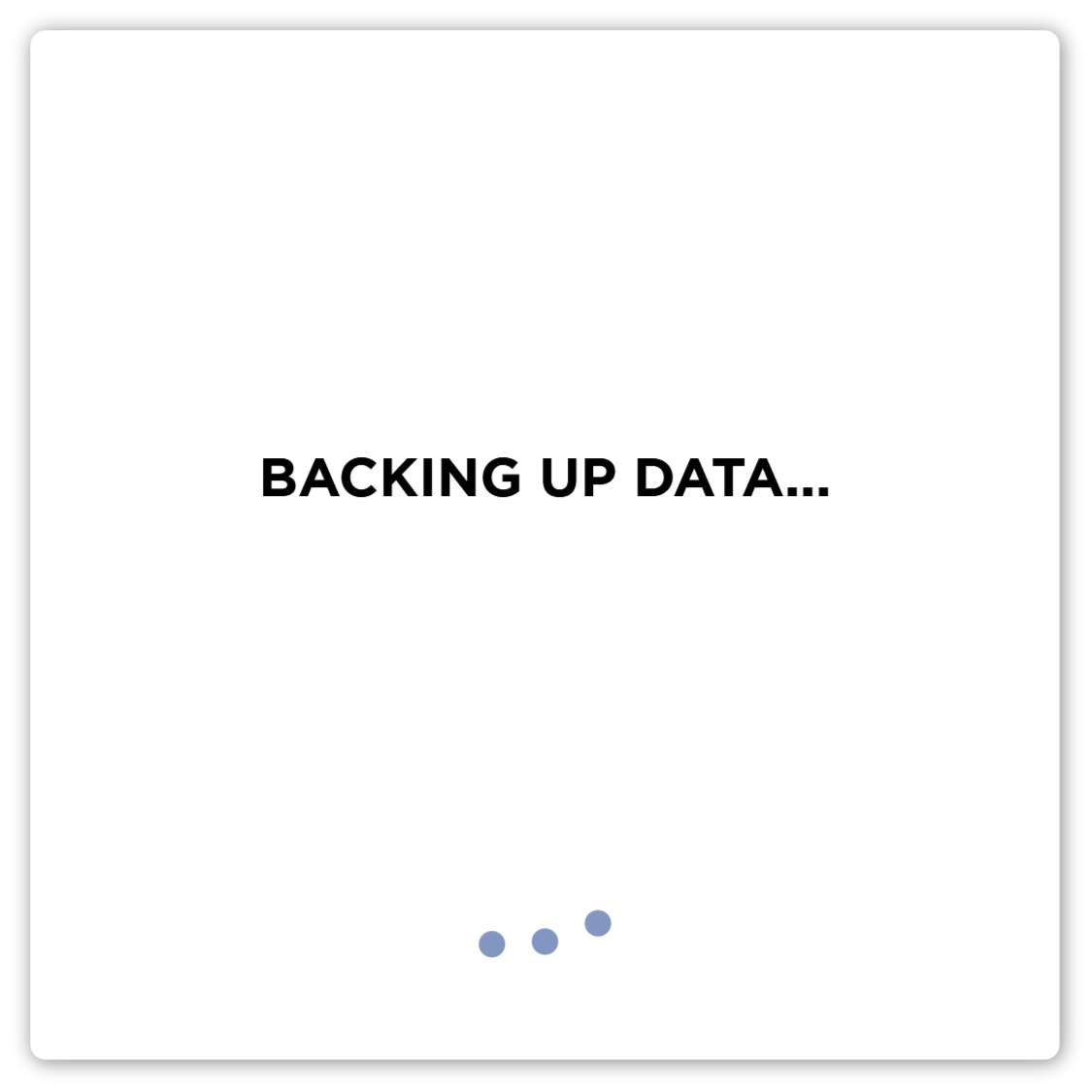 Backing Up Data