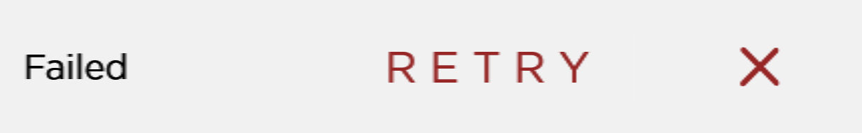 Row with Retry Button