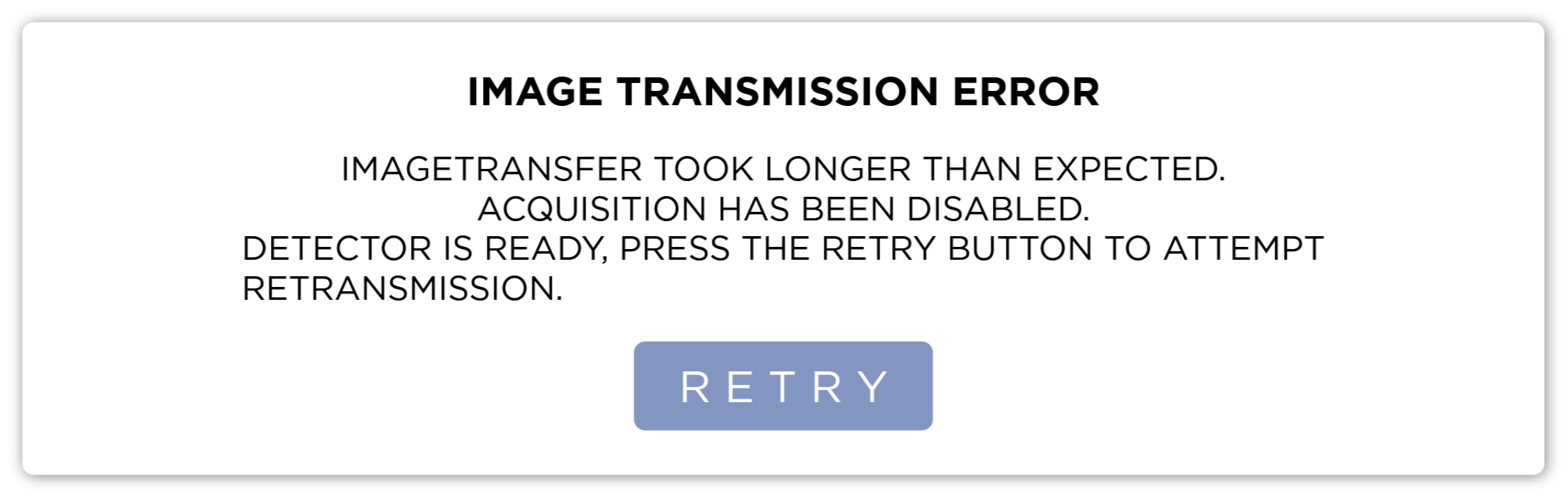 Image Transmission Error - Recover