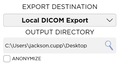 Local DICOM Export