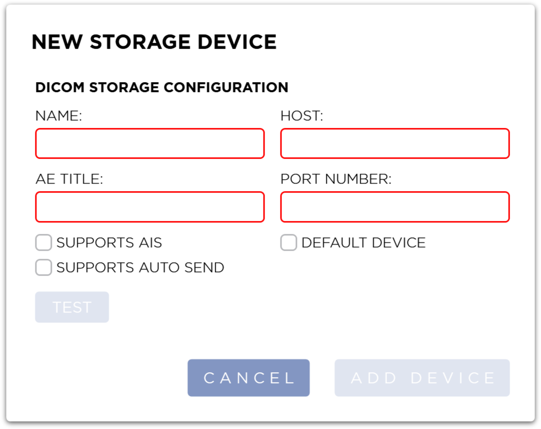 New Storage Device Dialog