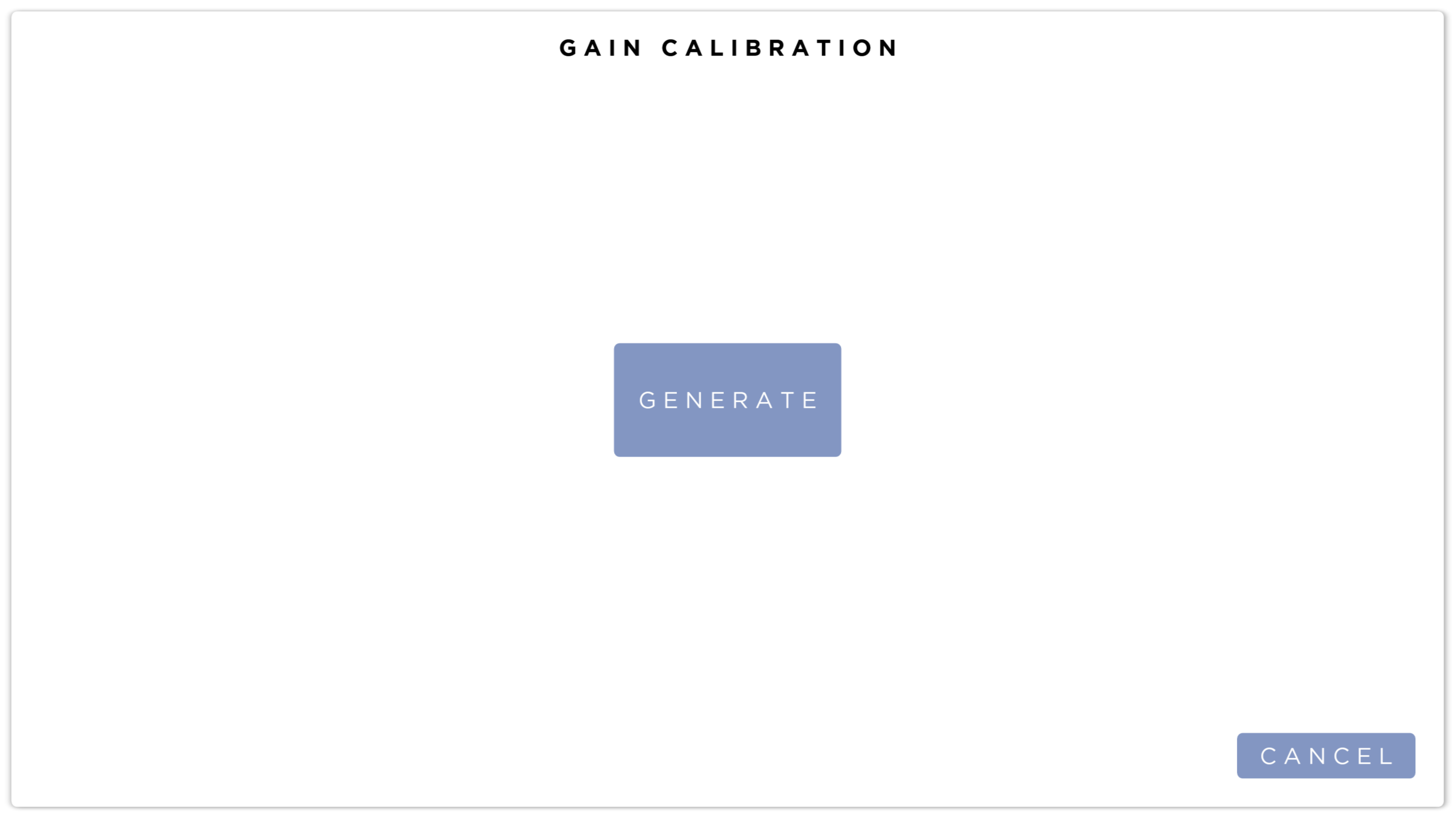 Calibration Generation