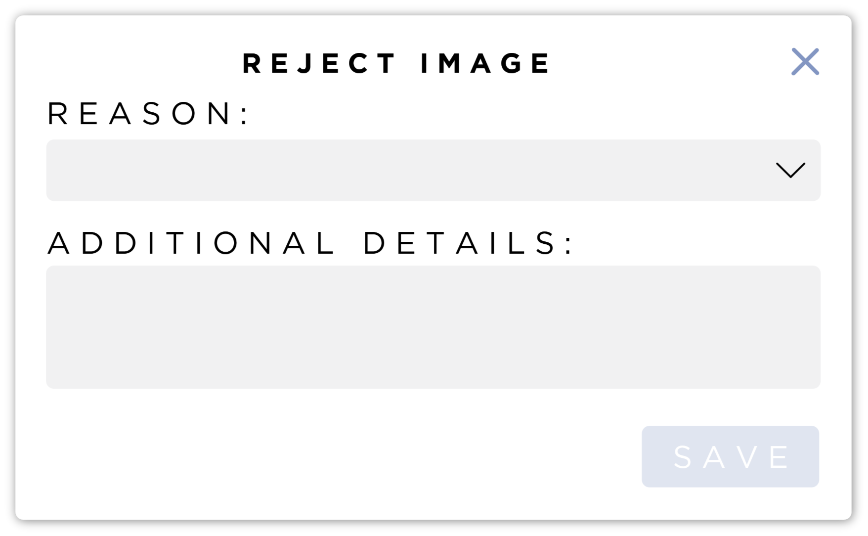 Reject Reason Form