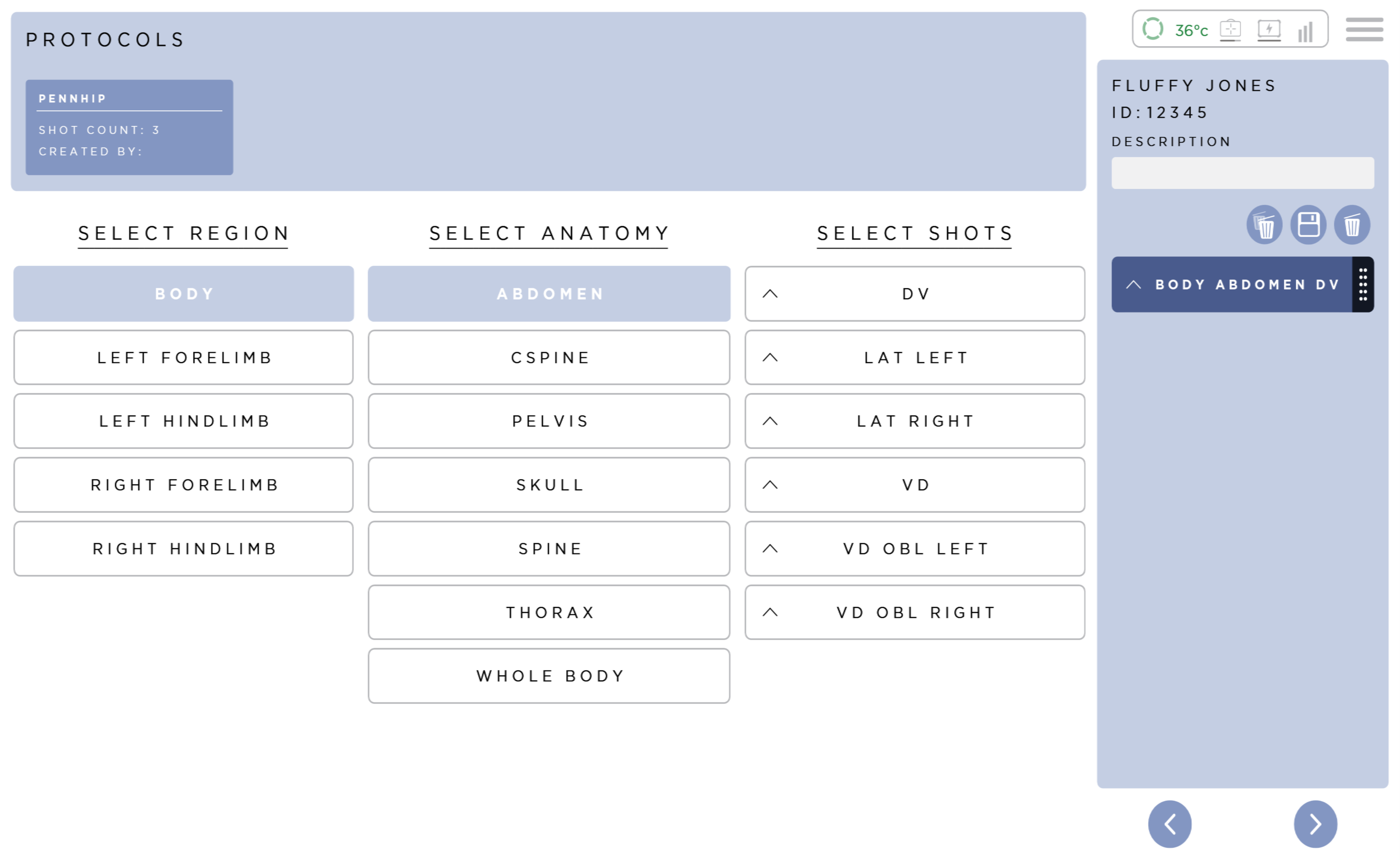 Shot List Screen