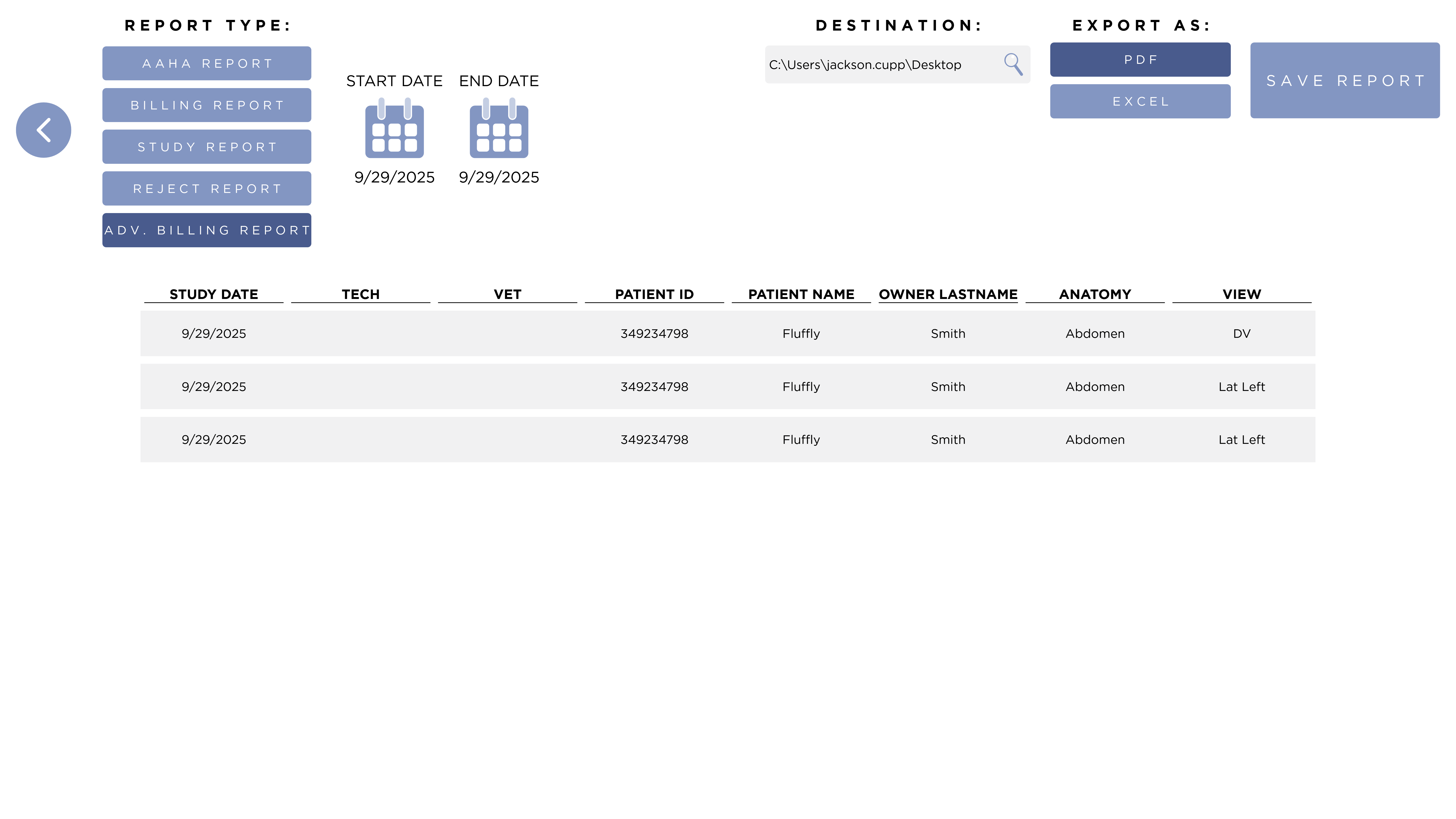 Advanced Billing Report