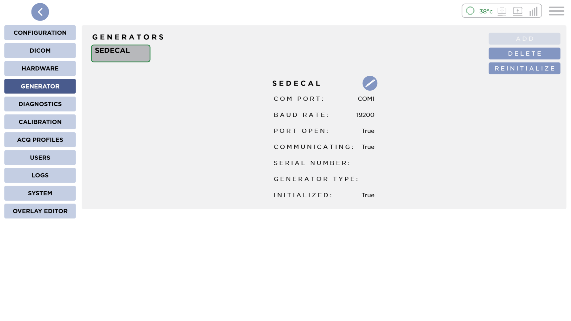Generator Settings