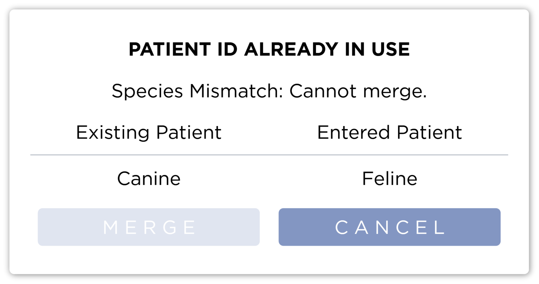 Species Mismatch