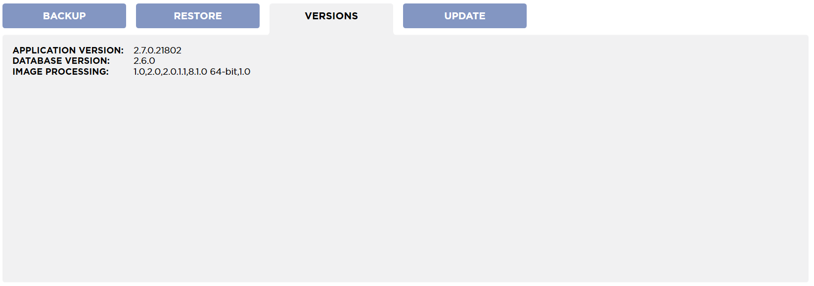 Versions