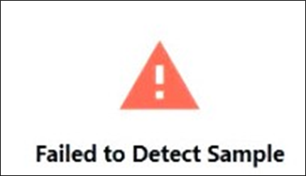 Failed to Detect Sample