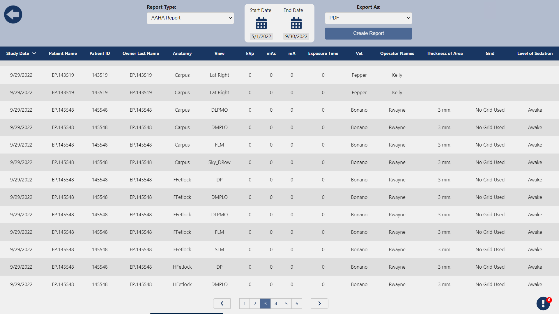 Reports Landing Page
