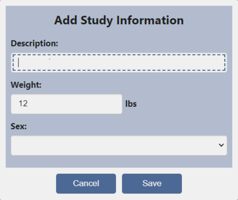 Add Study Form