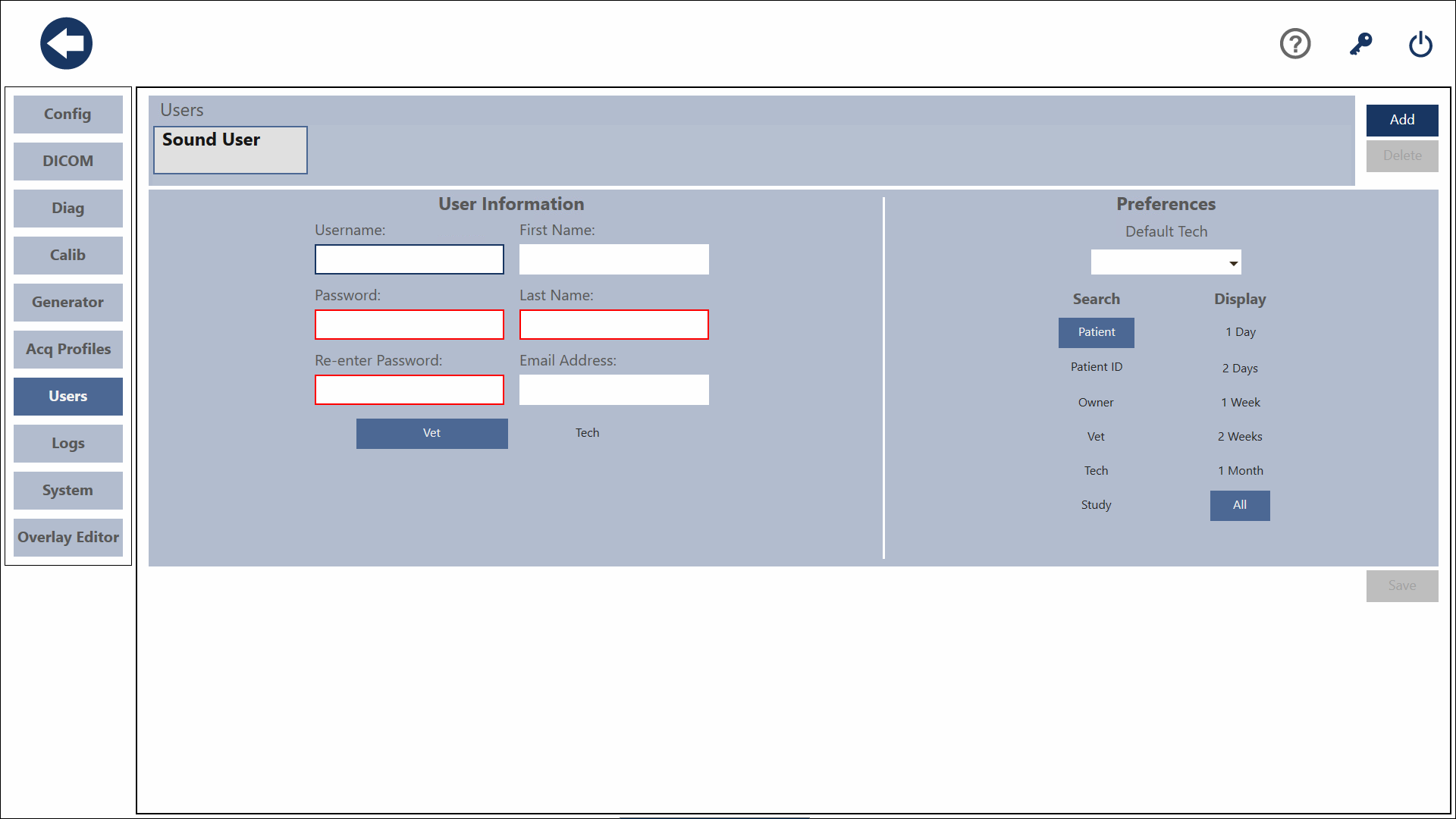 Add User Page