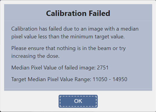 Calibration Failed