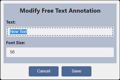 Free Text Entry