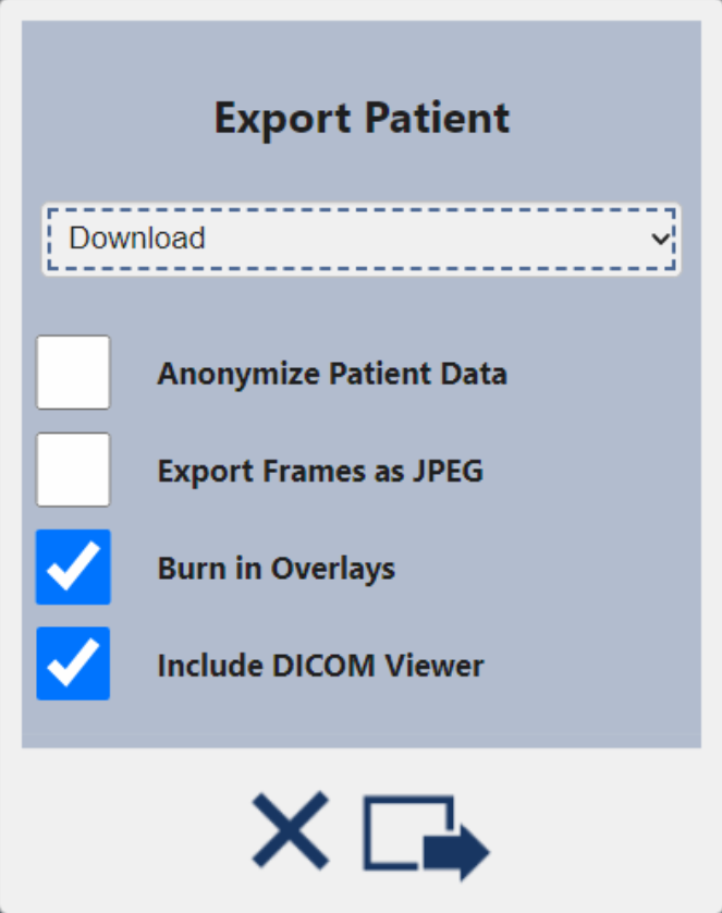 Study Local Export Dialog