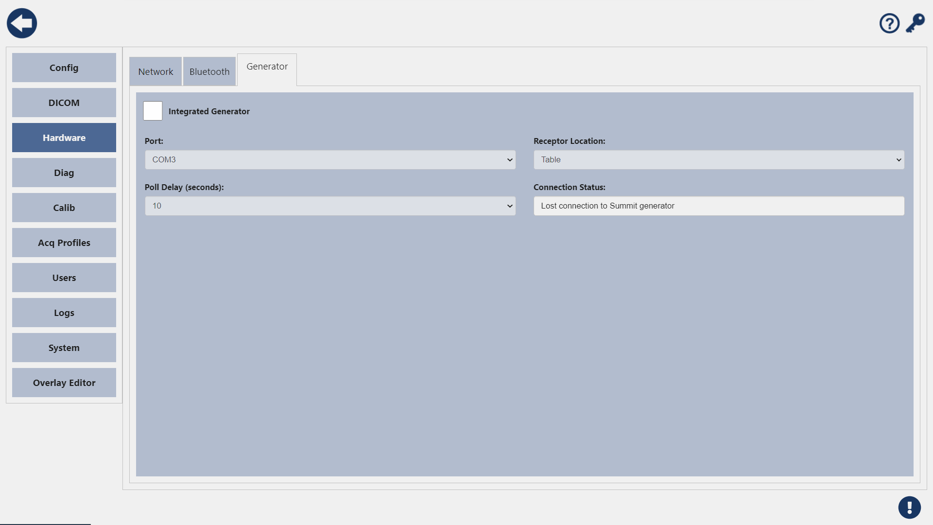 Generator Settings