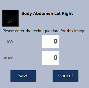 Manual Technique Entry Dialog