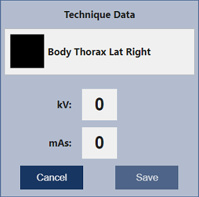 Manual Technique Entry Dialog