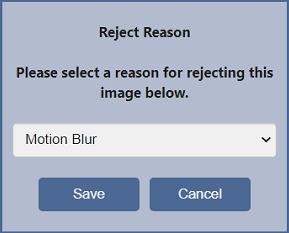 Reject Reason Input