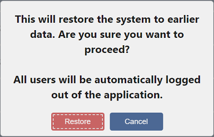 Restore Confirmation