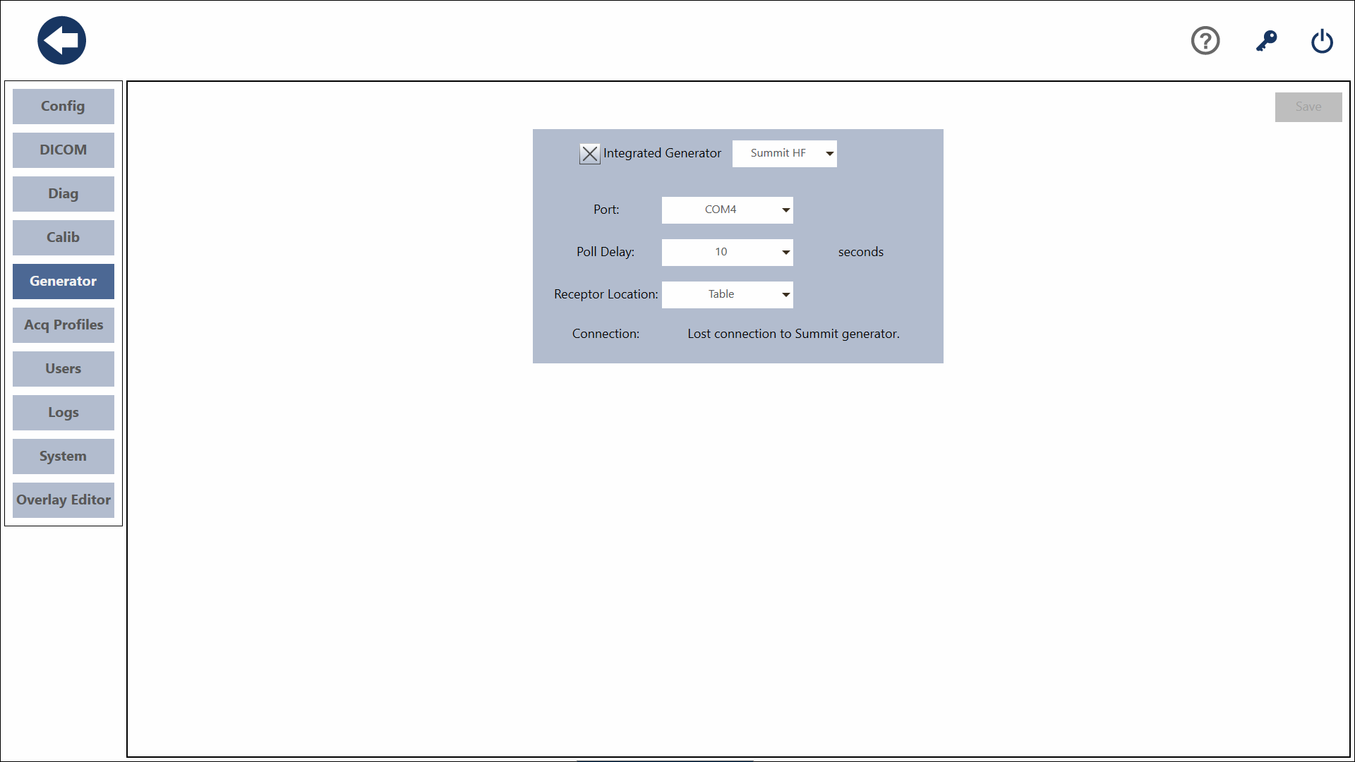 Generator Settings