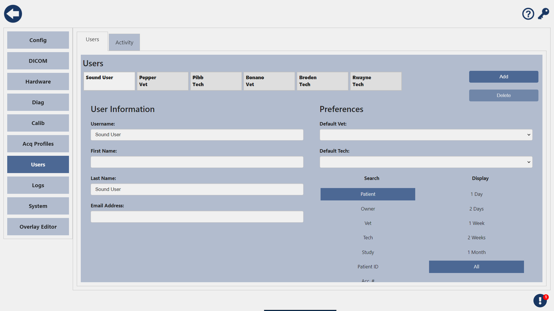 Add User Page