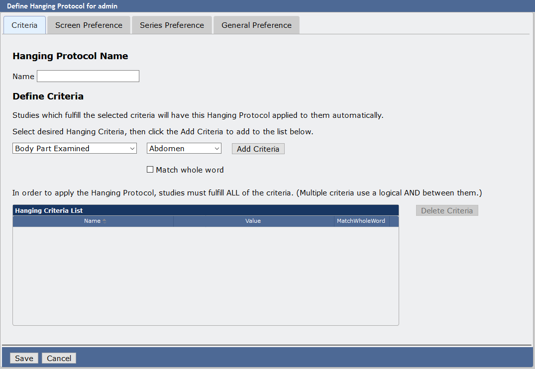 Create Hanging Protocols