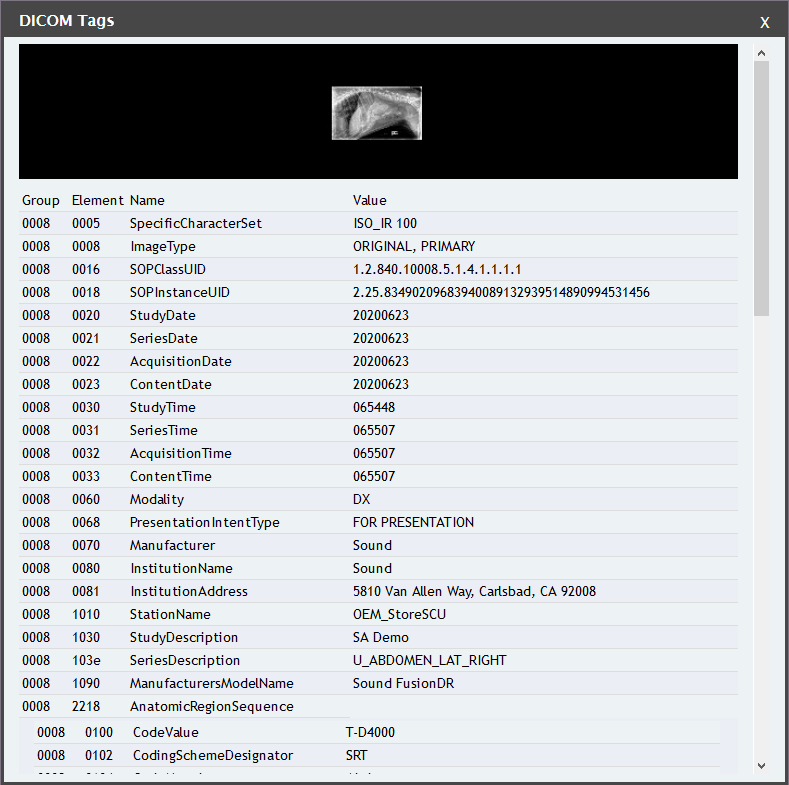 DICOM Tag Viewer