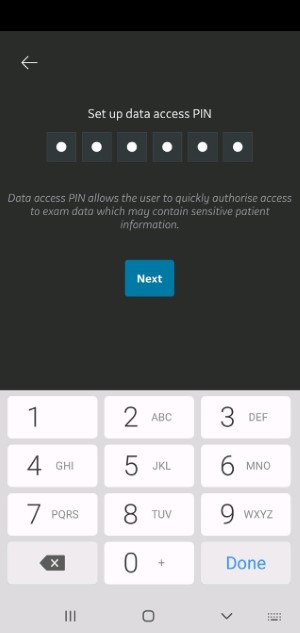 Enter data access PIN