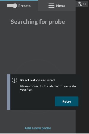 Reactivate Warning Message